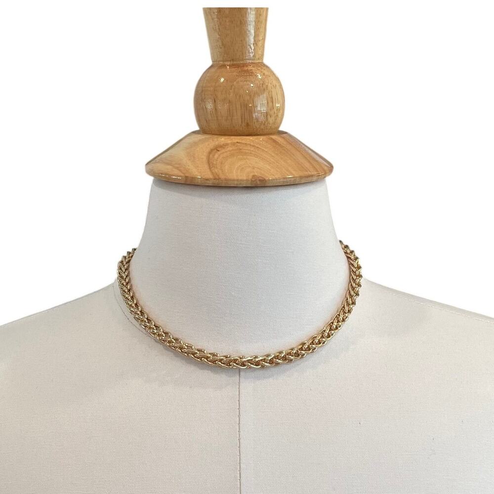 Lucky Brand Gold Tone Choker Necklace, Toggle Closure, Minimalist